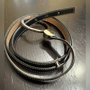 PERRY ELLIS vintage genuine leather o ring belt XL